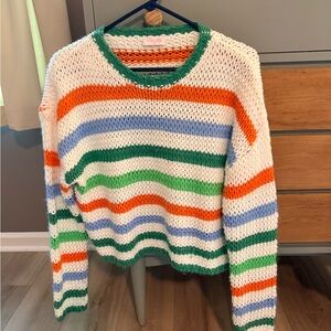 Pink Lily Colorful Striped Sweater